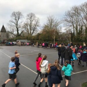 Pupils taking part in daily running initiative
