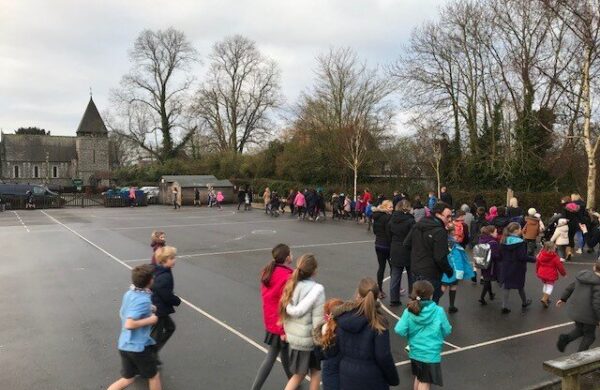 Pupils taking part in daily running initiative