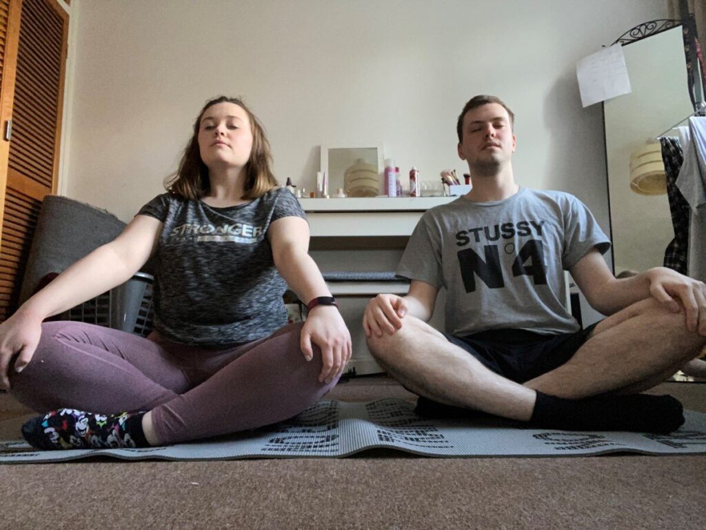 Couple taking part in virtual session