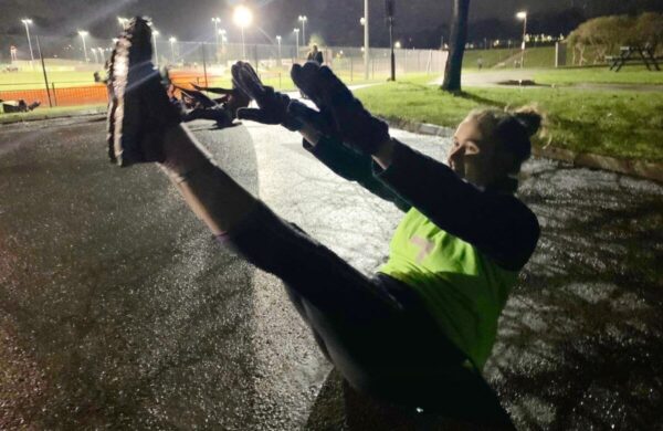 Kelly in an outdoor fitness session