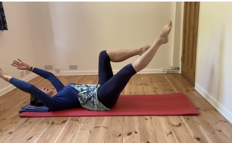 Ros, A key worker, teaching an exercise class at home