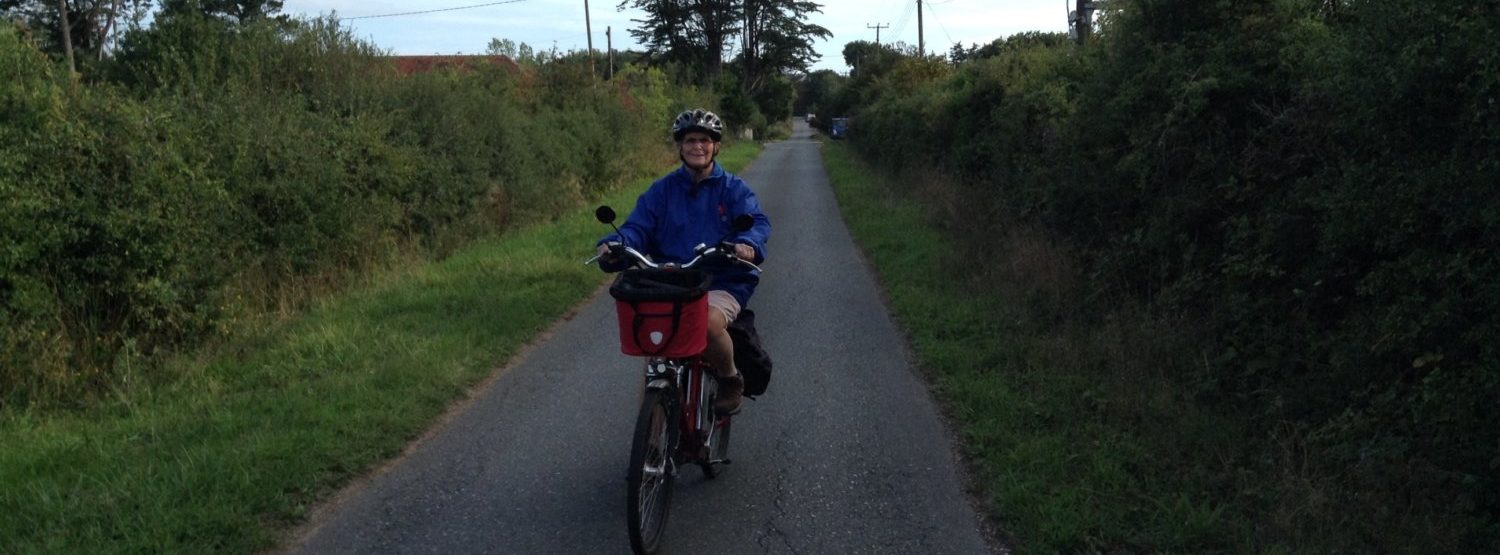 Doreen using an electric bike to be active with a lung condition