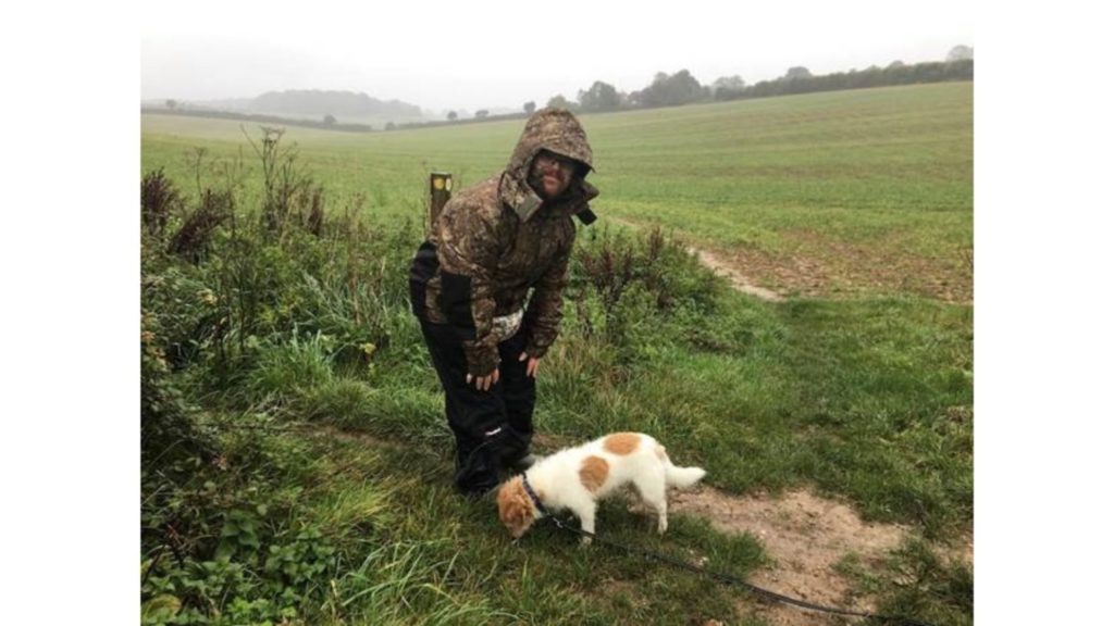 Winchester Go LD member enjoying walk and talk in the rain