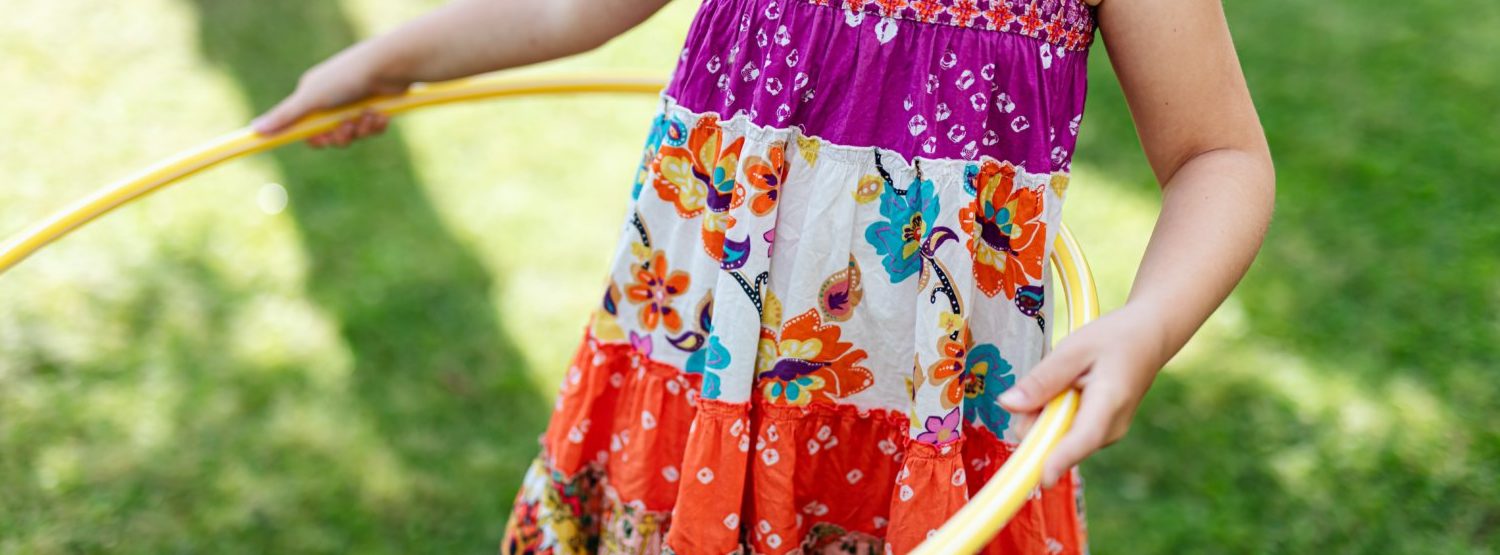 Girl hula hooping