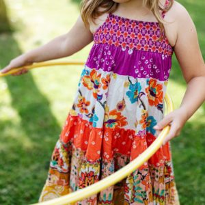 Girl hula hooping
