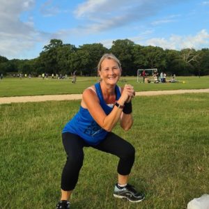 Carole at a boot-camp