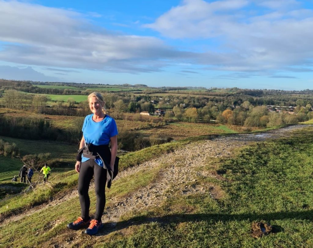 Carole on a walk