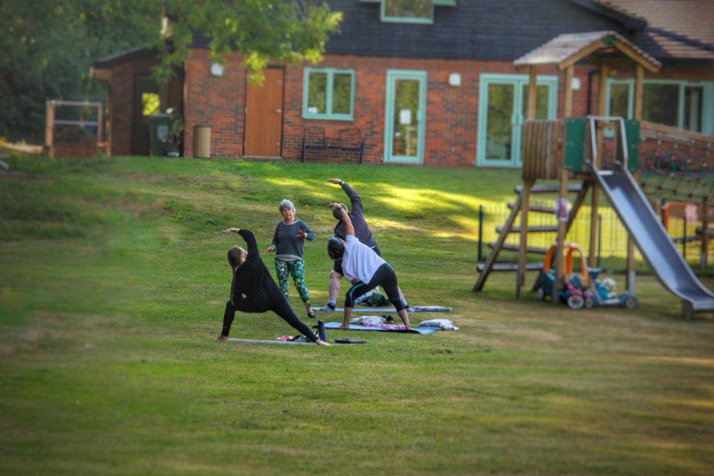 Jocelyn teaching an outdoor class