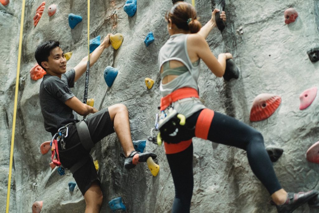 Young people climbing. (Andover Young Careers)