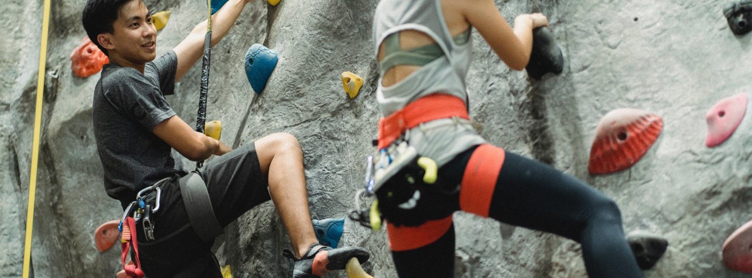 Young people climbing. (Andover Young Careers)