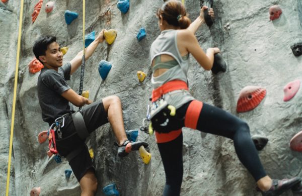 Young people climbing. (Andover Young Careers)