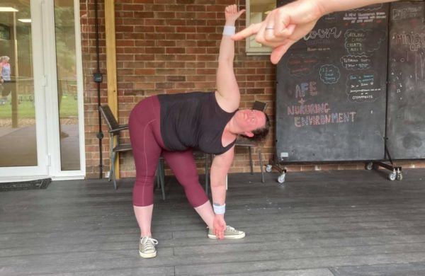 Emma at a Kettlebells class