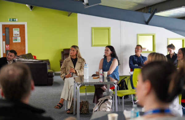 A room of people learning.