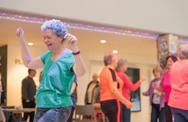 Older people dancing.