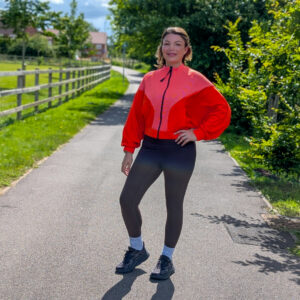 Vikki stands on her couch to 5k route in a Hampshire housing estate.